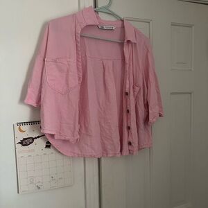 Zara Pink Button up